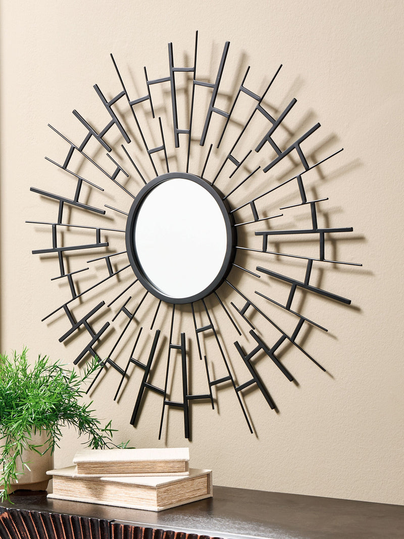Garrenworth - Black - Accent Mirror - JaxCo Furniture