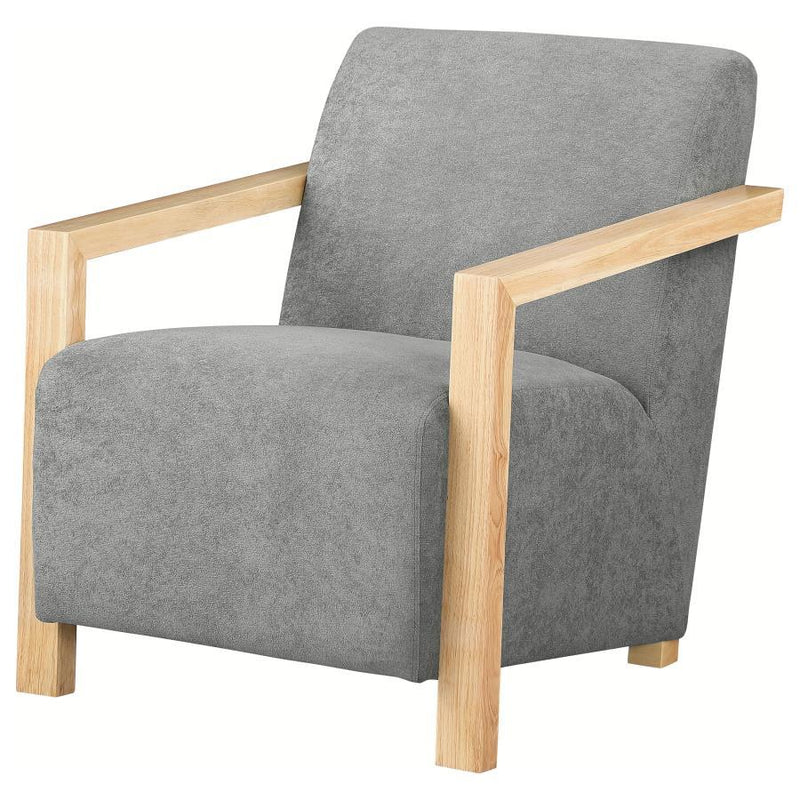 Diego - Upholstered Accent Arm Chair With Wood Arms - JaxCo Furniture