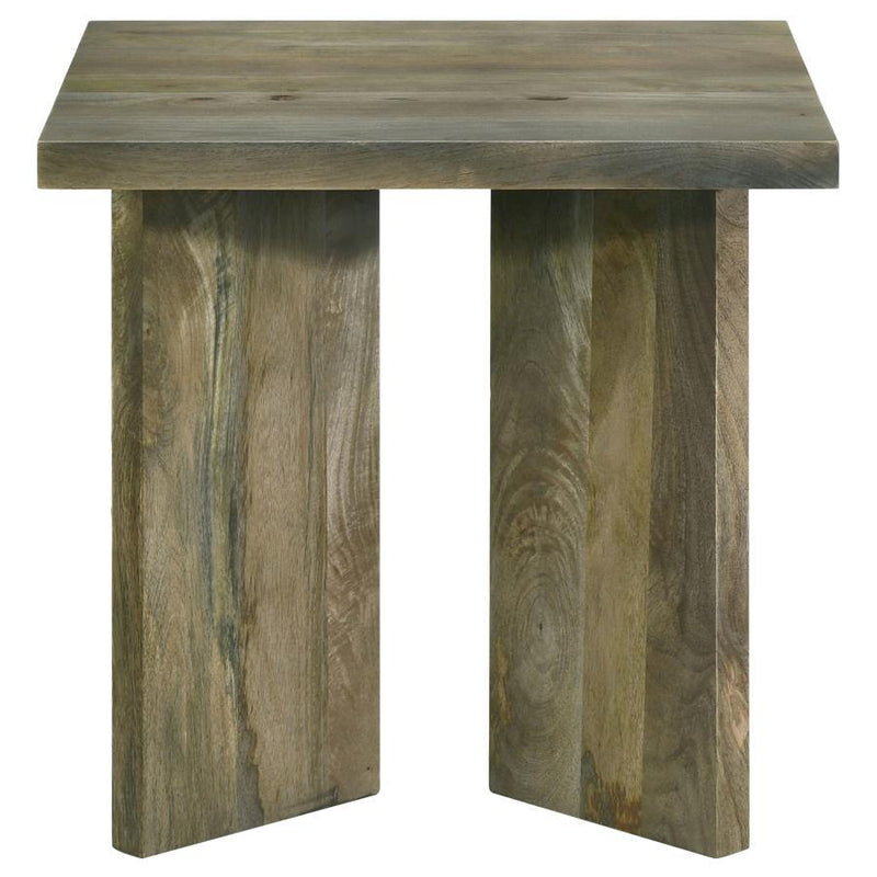 Andando - Square Solid Wood End Table - Mango Brown - JaxCo Furniture