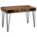 Olvera - 1-Drawer Writing Desk - Rustic Nutmeg - JaxCo Furniture