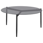 Rosalie - Round Smoked Glass Top Table - JaxCo Furniture