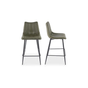 Alibi - Counter Stool (Set of 2) - Dark Green - JaxCo Furniture