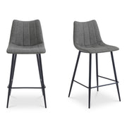 Alibi - Counter Stool (Set of 2) - Gray - JaxCo Furniture