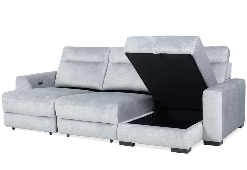 Elliot - 3 Piece Modular Lift Top Storage Sectional - Sterling - JaxCo Furniture