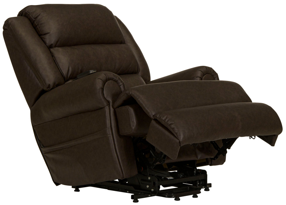 Muncy - Power Lift Chaise Recliner With Dual Motor & Zero Gravity - Walnut - JaxCo Furniture