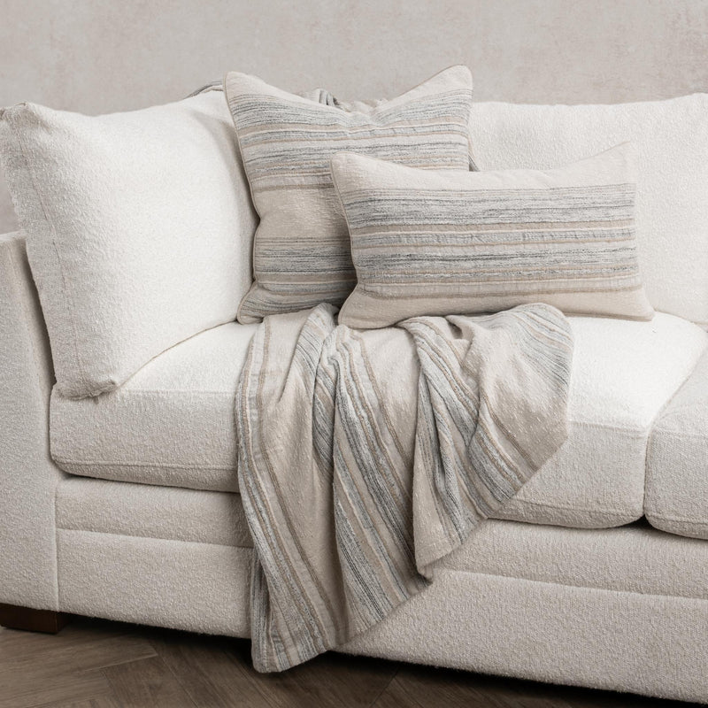 Throws - 50" x 70" TC Rockport Throw - Ivory Multi - JaxCo Furniture