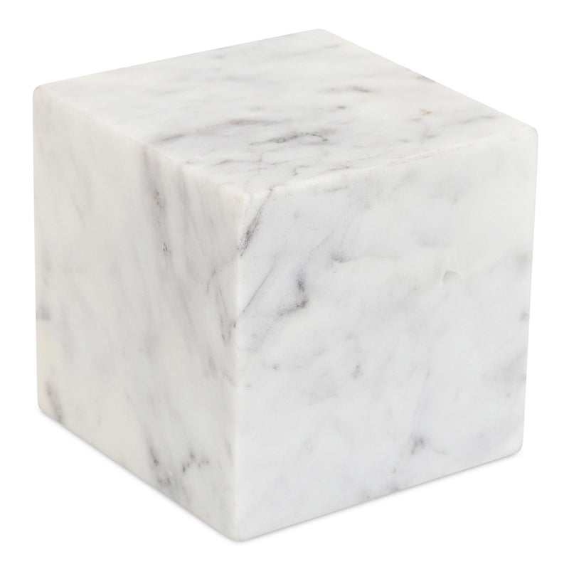 Cora - Cube Tabletop Accent - White - JaxCo Furniture