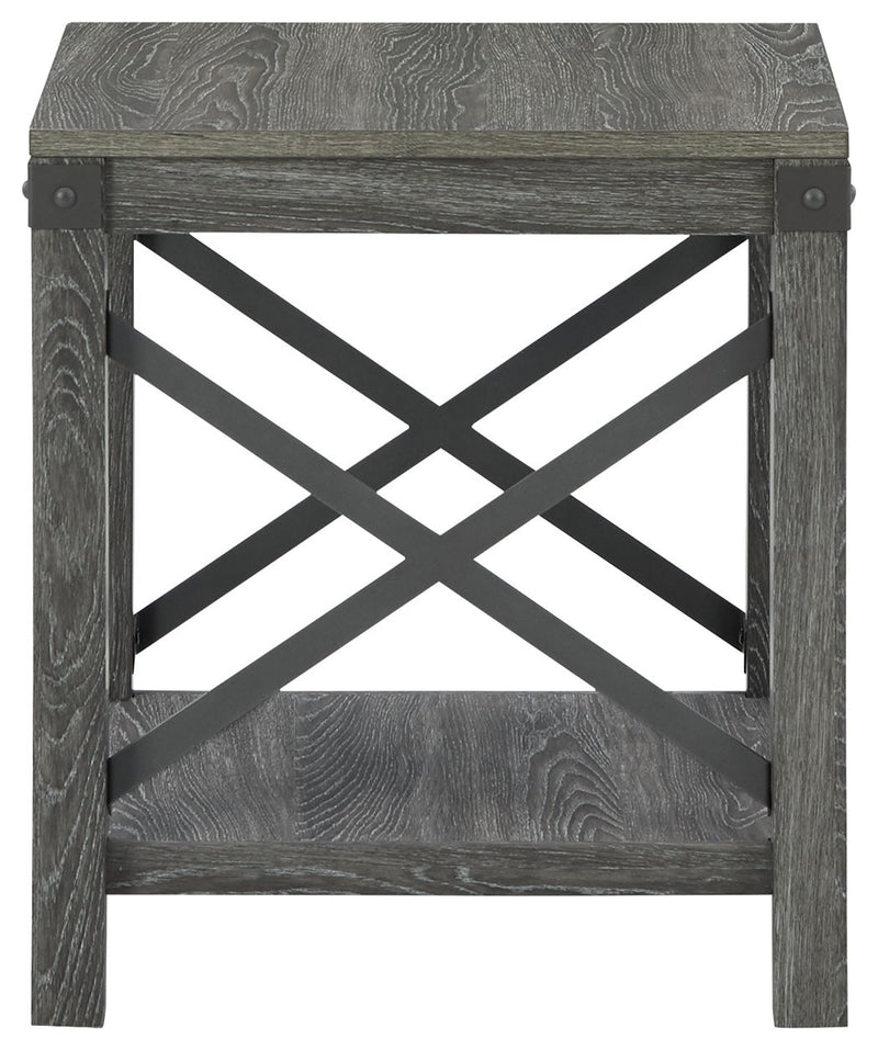 Freedan - Grayish Brown - Square End Table - JaxCo Furniture