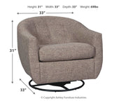 Upshur - Taupe - Swivel Glider Accent Chair - JaxCo Furniture