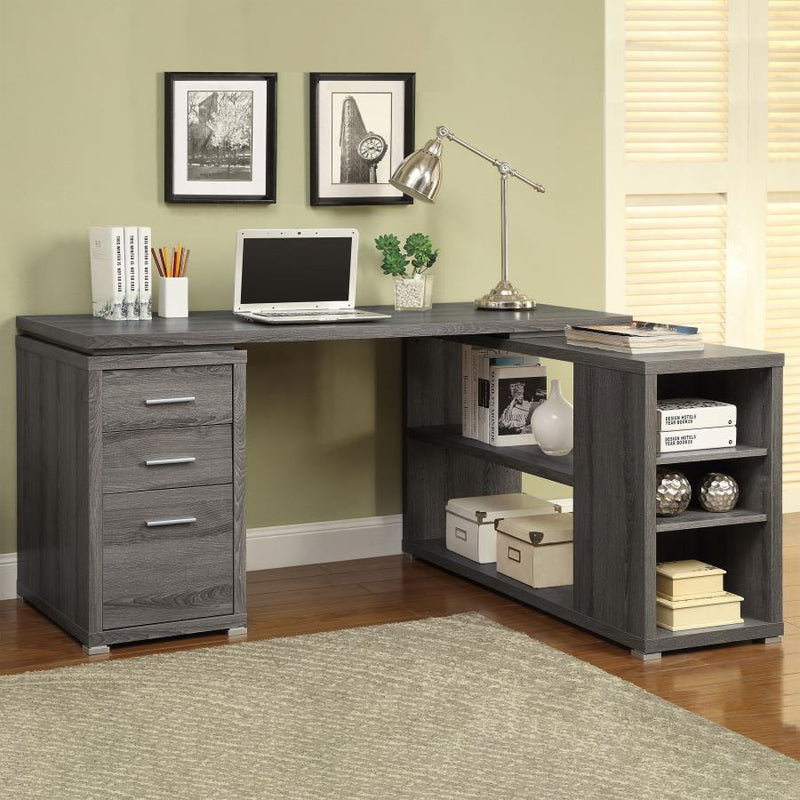 Yvette - 3-Drawer L-Shape Computer Desk - JaxCo Furniture