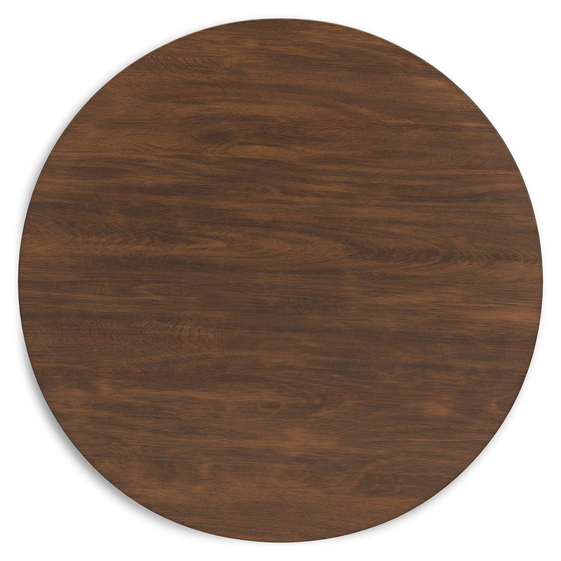 Lyncott - Brown - Round Dining Room Table - JaxCo Furniture