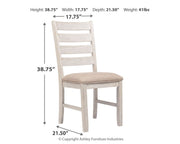Skempton - White - Dining UPH Side Chair (Set of 2) - JaxCo Furniture