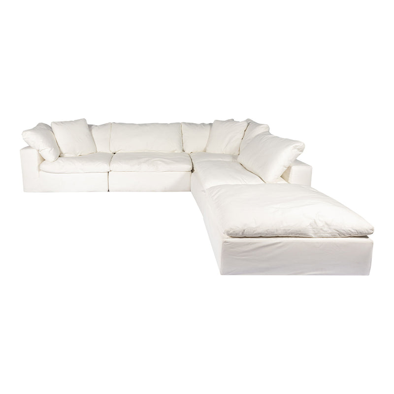 Clay - Livesmart Fabric Dream Modular Sectional - Cream - JaxCo Furniture