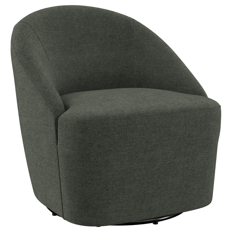 Leon - Upholstered Barrel Accent Swivel Chair - JaxCo Furniture