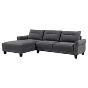Caspian - Upholstered Curved Arm Chaise Sectional Sofa - JaxCo Furniture