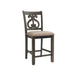 Stone - Counter Swirl Back Side Chair (Set of 2) - Smokey Walnut - JaxCo Furniture