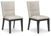 Glinari - Taupe / Black - Dining Upholstered Side Chair (Set of 2) - JaxCo Furniture