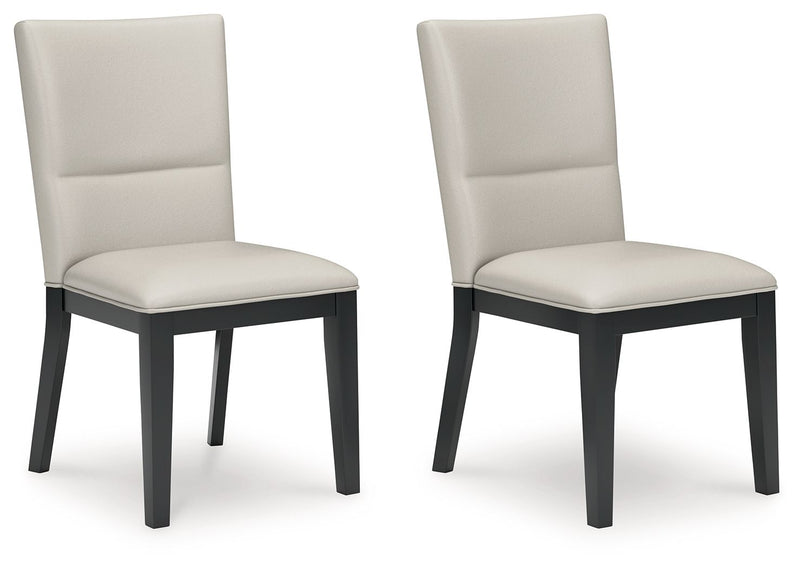 Glinari - Taupe / Black - Dining Upholstered Side Chair (Set of 2) - JaxCo Furniture