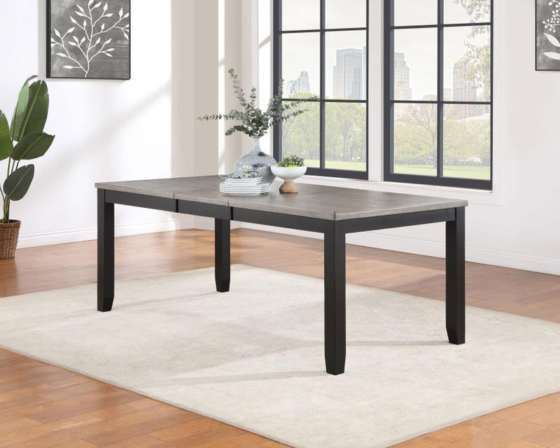 Elodie - Rectangular Extension Leaf Dining Table - Black - JaxCo Furniture