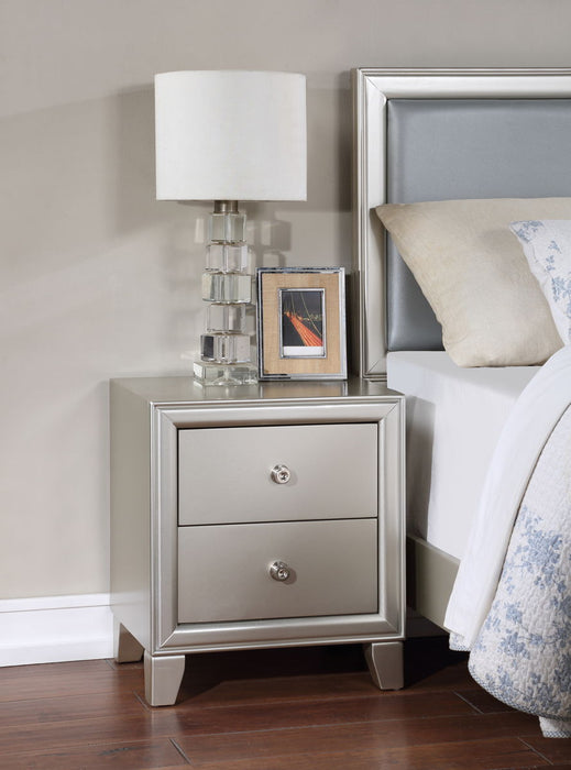 Omni - Nightstand - Pearl Silver - JaxCo Furniture