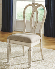 Realyn - Chipped White - Dining UPH Side Chair (Set of 2) - Ribbonback - JaxCo Furniture
