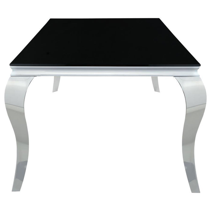 Carone - Rectangular Glass Top Dining Table - JaxCo Furniture