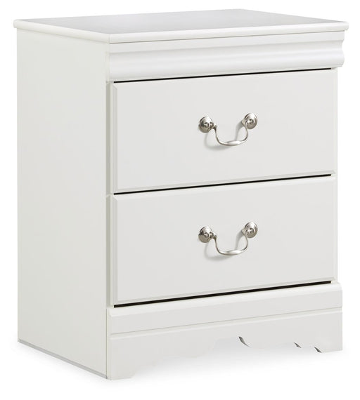 Anarasia - White - Two Drawer Night Stand - JaxCo Furniture