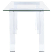 Amaturo - Glass Top Acrylic Writing Desk - Clear - JaxCo Furniture