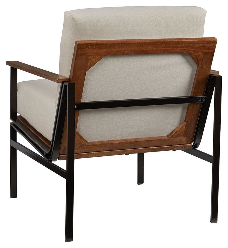 Tilden - Ivory / Brown - Accent Chair - JaxCo Furniture