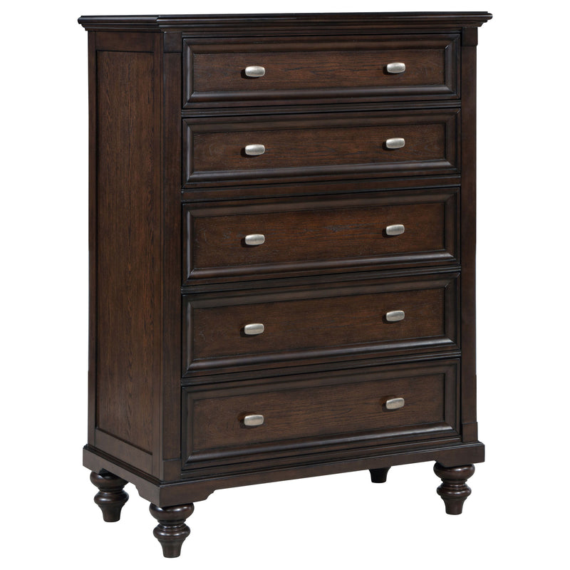 Andover - 5-Drawer Chest Of Drawers - Dark Oak - JaxCo Furniture