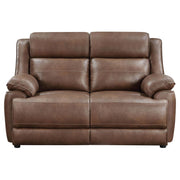 Ellington - Upholstered Padded Arm Loveseat - Dark Brown - JaxCo Furniture