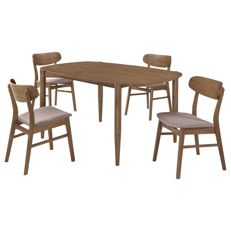 Dortch - Oval Solid Wood Dining Set - JaxCo Furniture