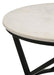 Miguel - Round Marble Top Coffee Table - White And Black - JaxCo Furniture