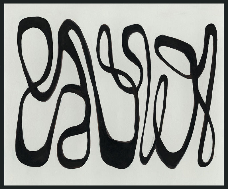 Mono - 48" x 72" Painting By Buddy Whitlock - Black / White - JaxCo Furniture