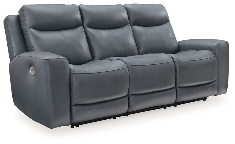 Mindanao - Steel - 2 Pc. - Power Reclining Sofa, Power Reclining Loveseat with Console - JaxCo Furniture
