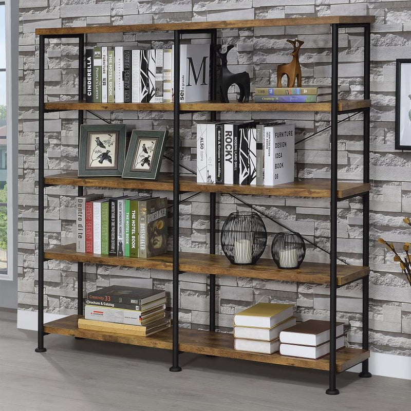 Analiese - 4-Shelf Double Bookshelf - JaxCo Furniture