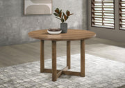 Crestmore - Round Wood Dining Table - Walnut - JaxCo Furniture