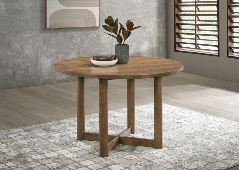 Crestmore - Round Wood Dining Table - Walnut - JaxCo Furniture