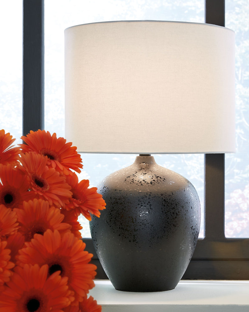 Ladstow - Black - Ceramic Table Lamp - JaxCo Furniture