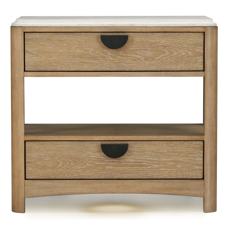 Escape - Bedroom 2 Drawer Nightstand - Glazed Natural Oak - JaxCo Furniture