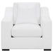 Ashlyn - Upholstered Sloped Arm Accent Chair - White - JaxCo Furniture