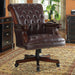 Calloway - Upholstered Executive Office Desk Chair - Dark Brown - JaxCo Furniture