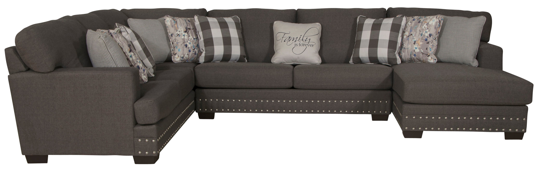 Crawford - Sectional With Accent Pillows - JaxCo Furniture