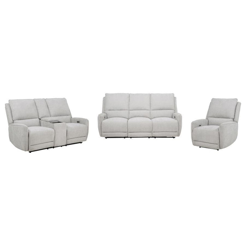 Sylmar - Chenille Power Reclining Sofa Set - JaxCo Furniture