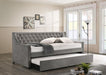 Chatsboro - Upholstered Twin Daybed With Trundle - Gray - JaxCo Furniture