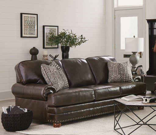 Roberto - Sofa - Cocoa - Leather - JaxCo Furniture