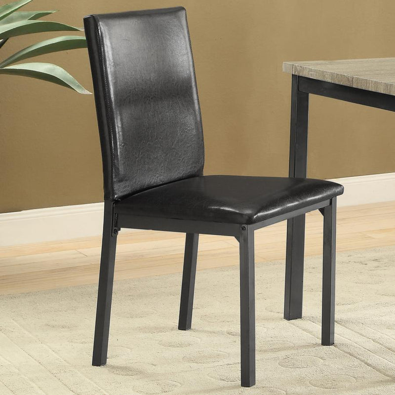 Garza - Upholstered Dining Side Chairs (Set of 2) - Black - JaxCo Furniture