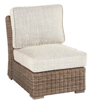 Beachcroft - Beige - Armless Chair w/Cushion - JaxCo Furniture