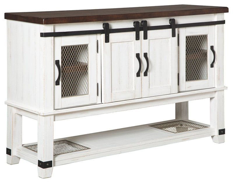 Valebeck - White / Brown - Dining Room Server - JaxCo Furniture