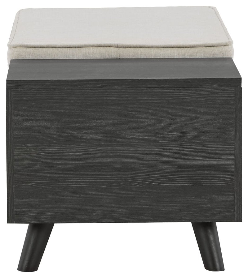 Yarlow - Dark Gray - Storage Bench - JaxCo Furniture